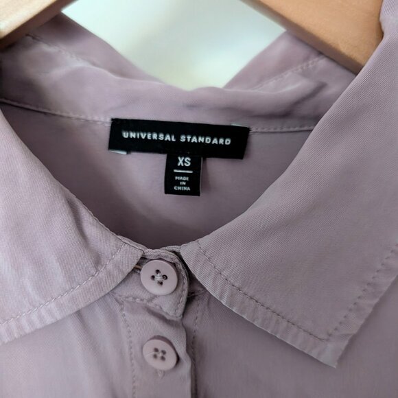 Universal Standard Michelle Cupro Women's Shirt Dress w Belt & Pockets XS 10-12 - Picture 4 of 7